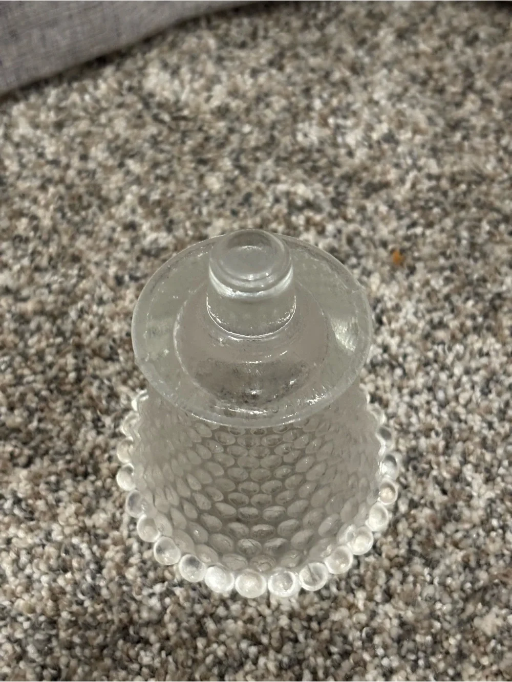 Clear Hobnail Glass Peg Votive Candle Holder – Vintage 3.5